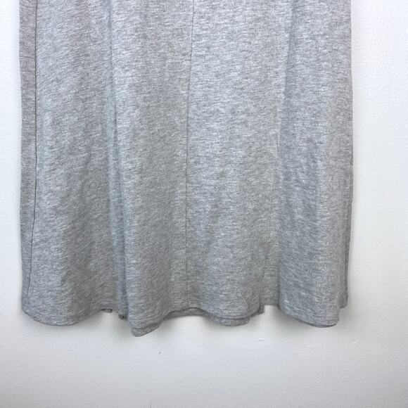Soft Surroundings Gray Dress Short Sleeve Flare Skirt Cotton Size Medium Petite - Picture 8 of 12